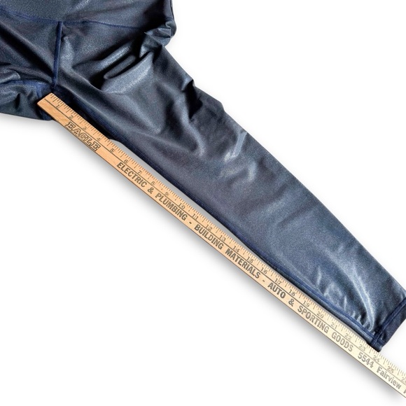 ZYIA ACTIVE Navy Blue Shimmer Twilight Luxe Leggings 24" Iridescent Womens 6-8 - Picture 15 of 15